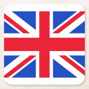 Union Jack flaggunderlägg Underlägg Papper Kvadrat