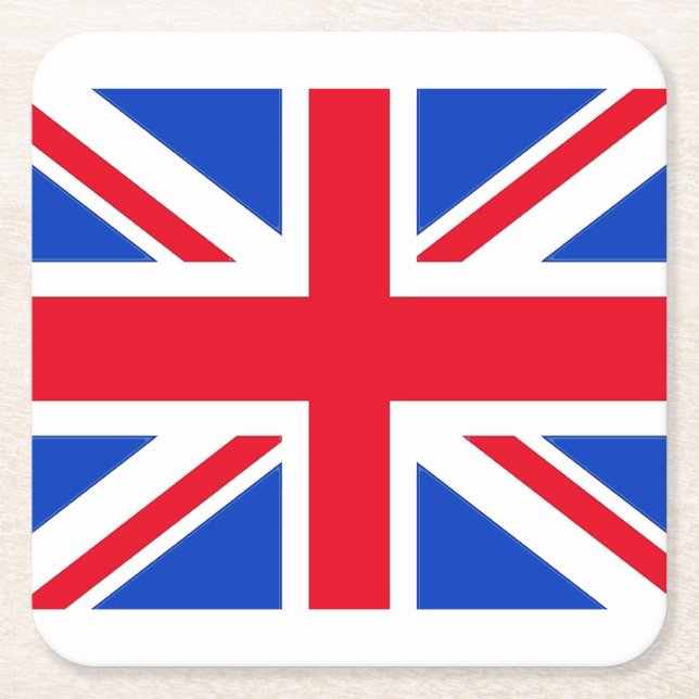 Union Jack flaggunderlägg Underlägg Papper Kvadrat (Framsidan)