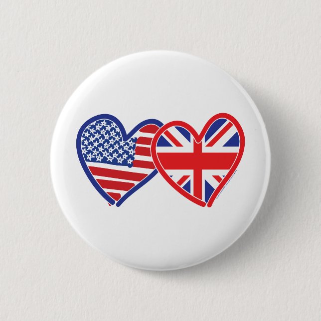 Union Jack Flat USA flagga Knapp (Framsida)