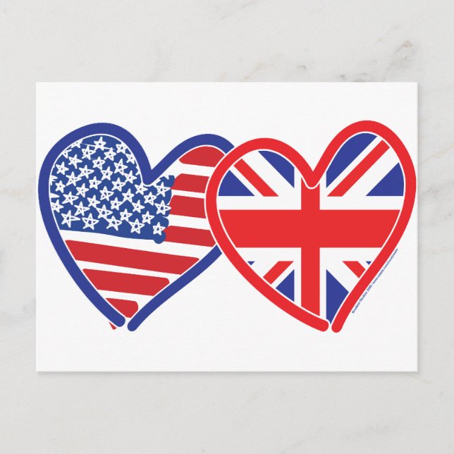 Union Jack Flat USA flagga Vykort (Framsida)