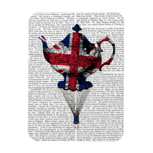 Union Jack Flies Tekanna Magnet