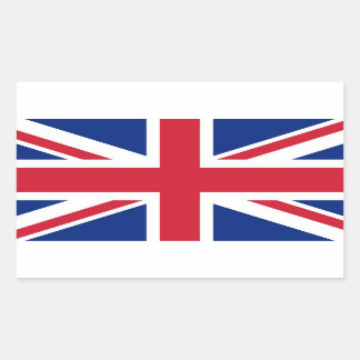 Union Jack: Förenade kungariket flagga Rektangulärt Klistermärke