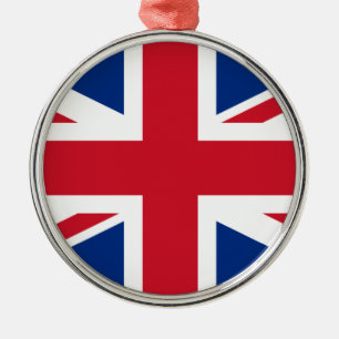 Union Jack Förenade kungariket Julgransprydnad Metall