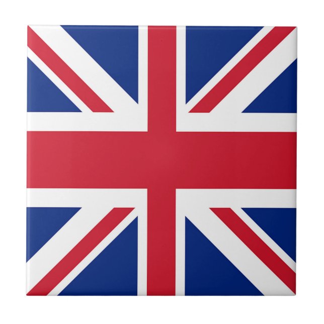 Union Jack - Förenade kungarikets Flagga Kakelplatta (Framsidan)