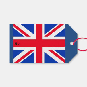Union Jack Gift Märkres Presentetikett