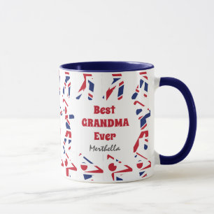 UNION JACK Golf Bästa mormor någonsin Mugg