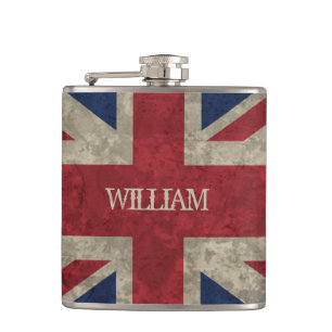 Union Jack Grunge British Flagga Personlig Fickplunta