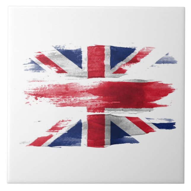 Union Jack grunge Kakelplatta (Framsidan)