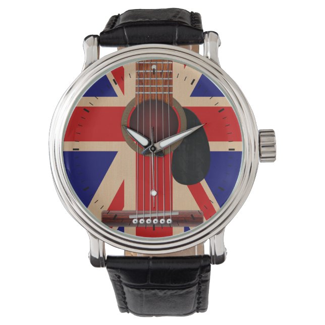 Union Jack Guitar Armbandsur (Framsida)
