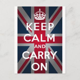 Union Jack håll lugn och fortsätt Vykort