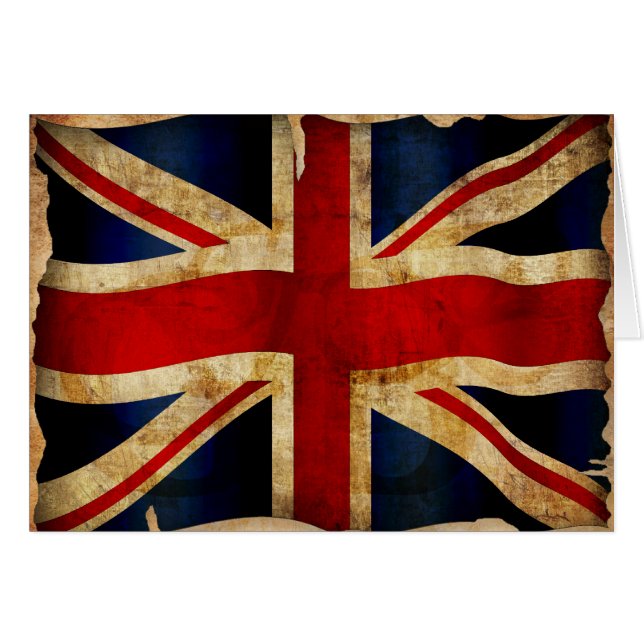 Union Jack Hälsningskort (Framsidan Horizontal)