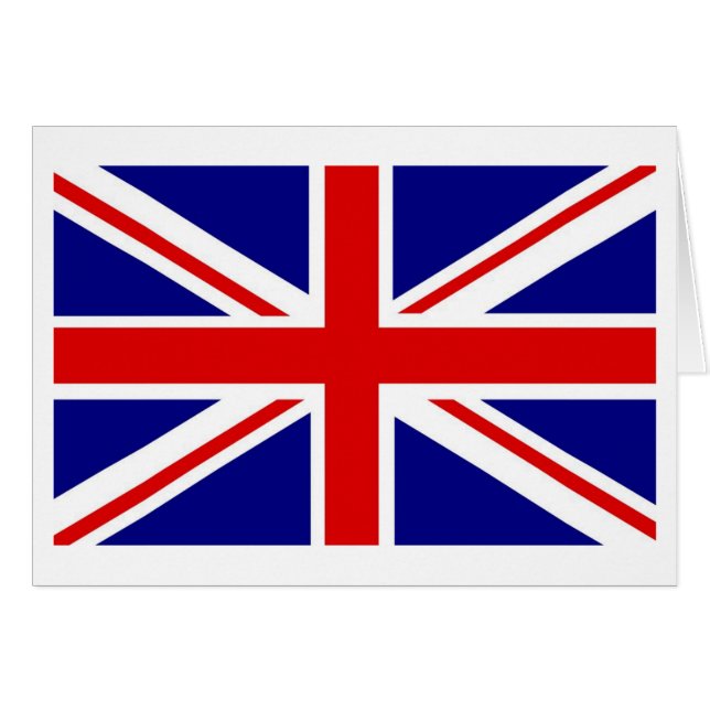 Union Jack Hälsningskort (Framsidan Horizontal)