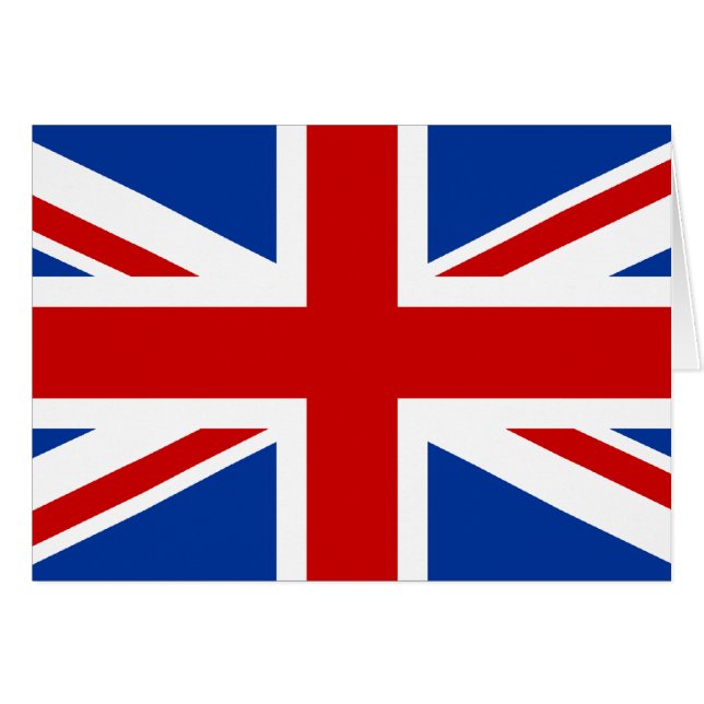 Union Jack Hälsningskort (Framsidan Horizontal)