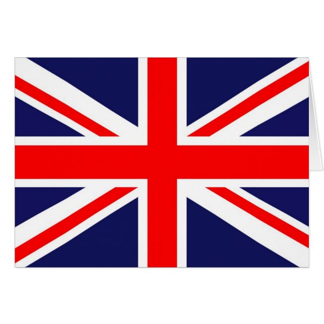 Union Jack Hälsningskort (Framsidan Horizontal)