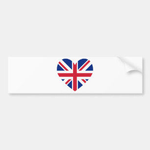 Union Jack Heart Shape Bildekal