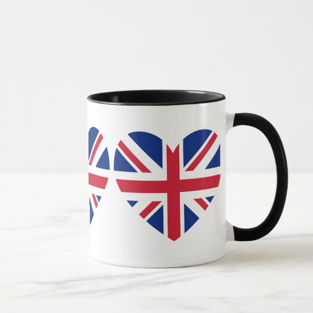 Union Jack Heart Shape Mugg (Höger)