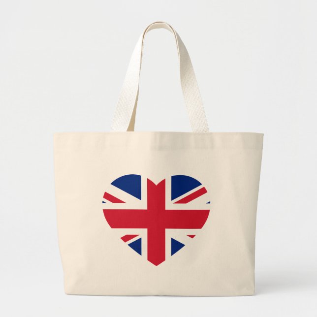 Union Jack Heartflaggjtcnt Jumbo Tygkasse (Framsidan)