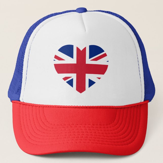 Union Jack Heartflaggthändelse Keps (Framsida)