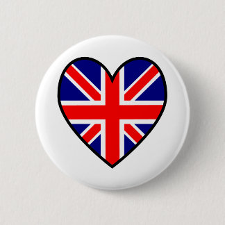 Union Jack Hjärtflagga Knapp