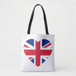 Union Jack Hjärtflagga stl Tygkasse