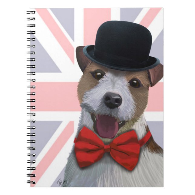 Union Jack Jack Russell Anteckningsbok (Framsidan)