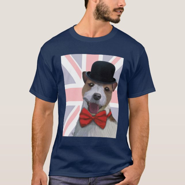 Union Jack Jack Russell T Shirt (Framsida)