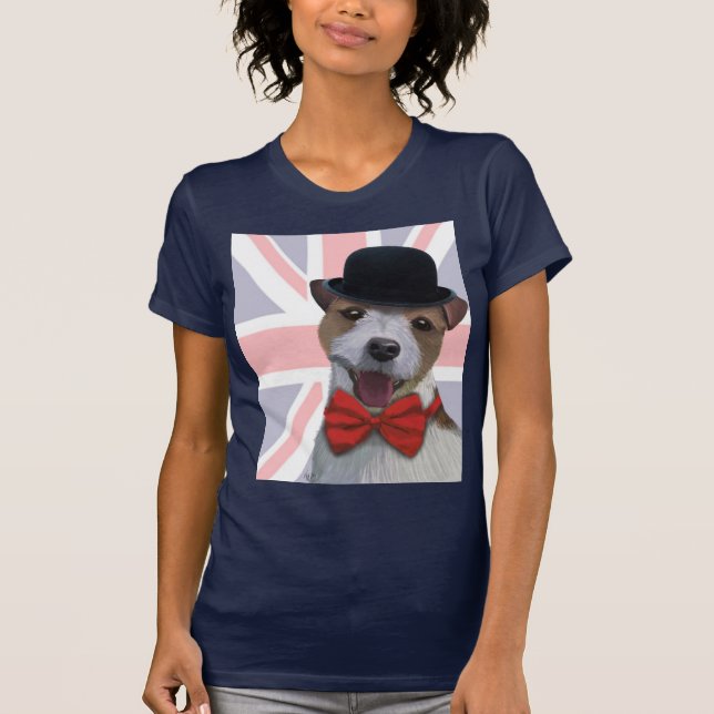 Union Jack Jack Russell Tee Shirt (Framsida)