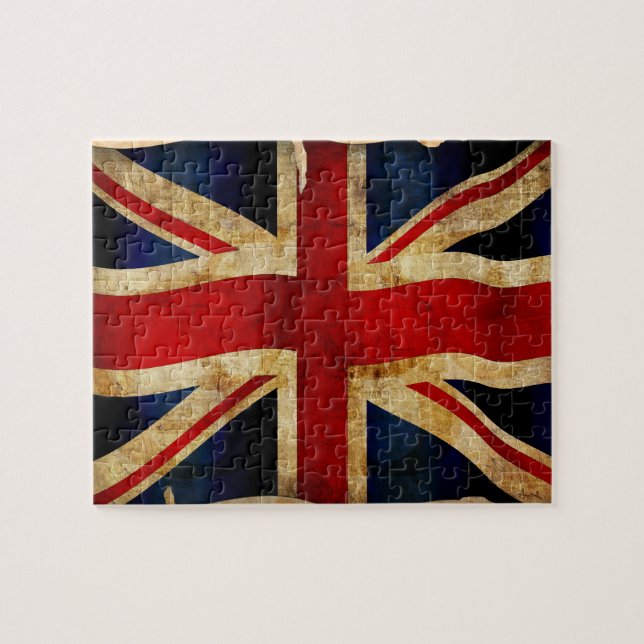 Union Jack Jigszle Puzzle Pussel (Horisontell)
