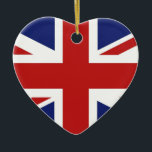 Union Jack Julgransprydnad Keramik<br><div class="desc">Förenade kungarikets ursprungliga röda,  vita och blå Union Jack flagga. Bild finns tillgänglig på olika presenter och produkter.</div>