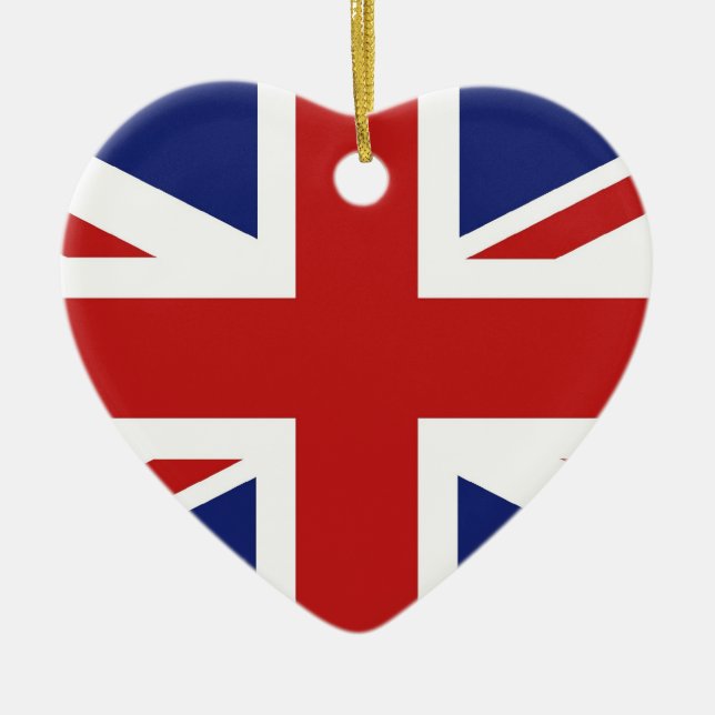 Union Jack Julgransprydnad Keramik (Framsidan)