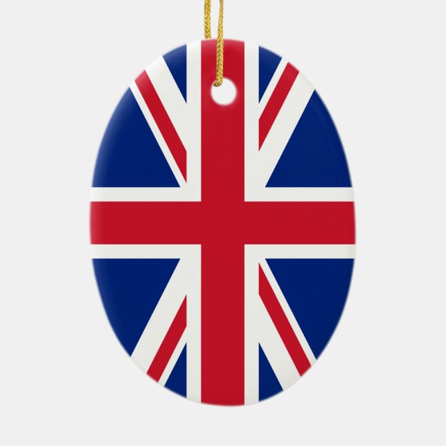 Union Jack Julgransprydnad Keramik (Baksidan)