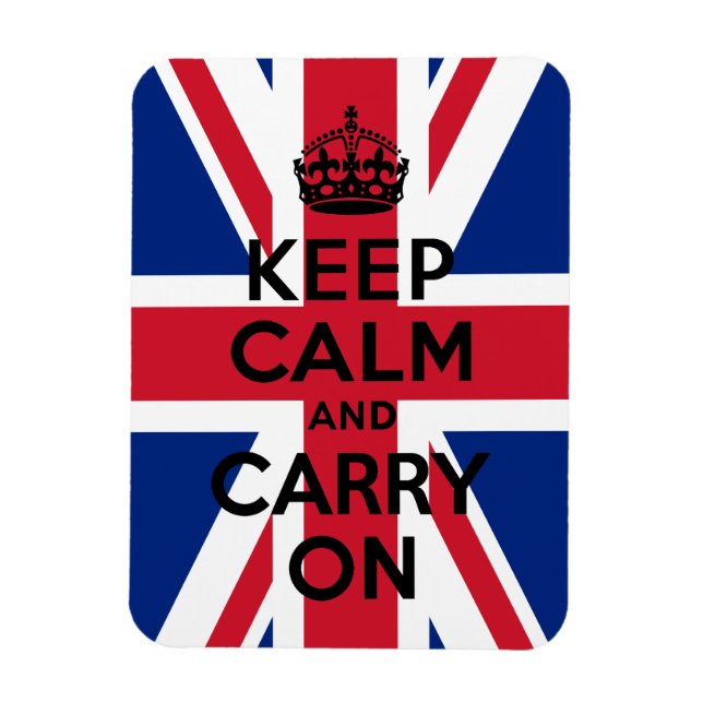 Union Jack Keep Calm och fortsätt Magnet (Vertikal)