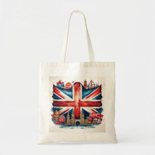Union Jack Landmarks Tote Bag Tygkasse