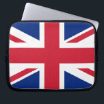 Union Jack Laptop Sleeve<br><div class="desc">Utformning baserad på Förenade kungarikets Union Jack flagga.</div>