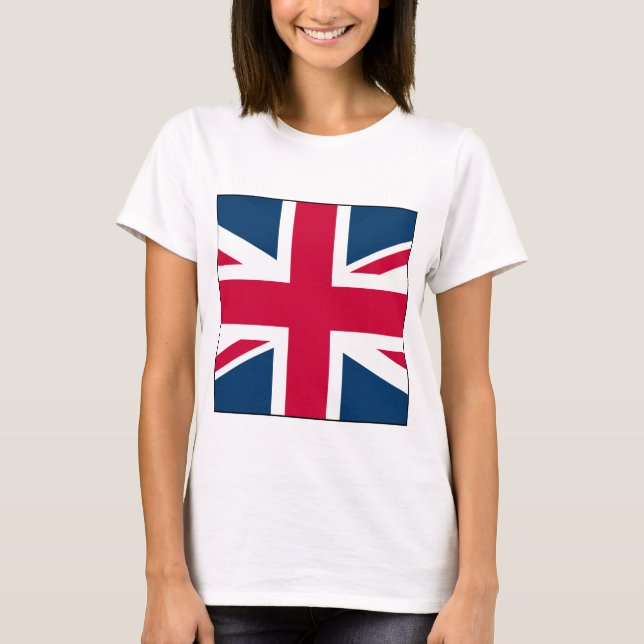 Union Jack Large Square Women's T Shirt (Framsida)