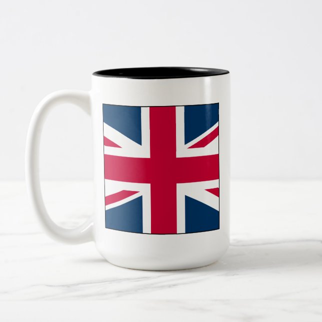 Union Jack Large Two Tone 15 Oz Mug Två-Tonad Mugg (Vänster)
