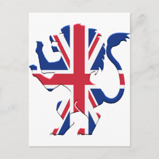 Union Jack Lejon Rampant Vykort