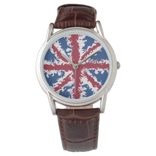Union Jack Liquid Art Armbandsur (Framsida)