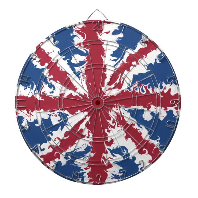 Union Jack Liquid Art Darttavla (Framsidan)