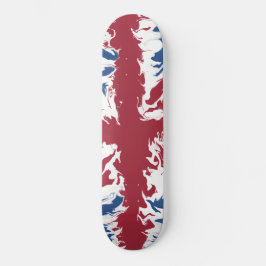 Union Jack Liquid Art Mini Skateboard Bräda 18,5 Cm