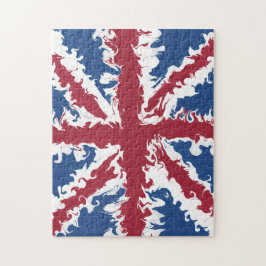 Union Jack Liquid Art Pussel