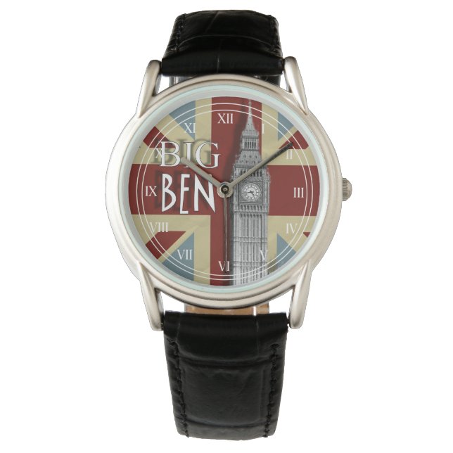 Union Jack London Big Ben Wrist Watch Armbandsur (Framsida)