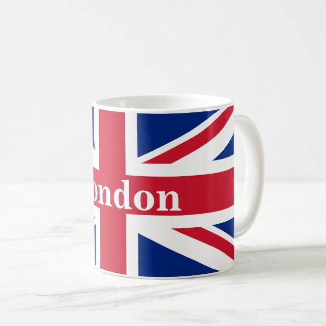 Union Jack London ~ British Flagga Kaffemugg (Framsida höger)