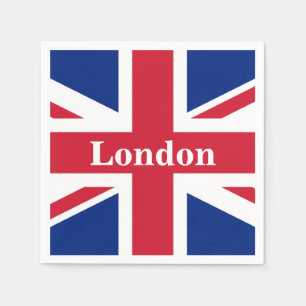 Union Jack London ~ British Flagga Papper Dinner N Pappersservett