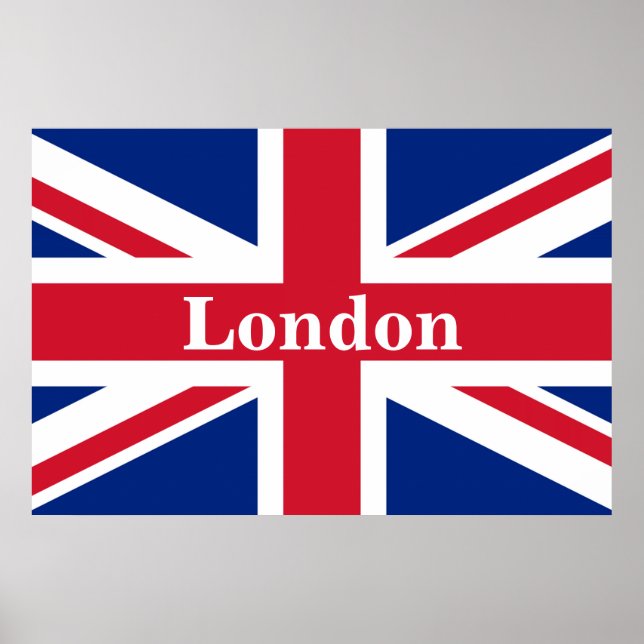 Union Jack London ~ British Flagga Poster (Framsidan)