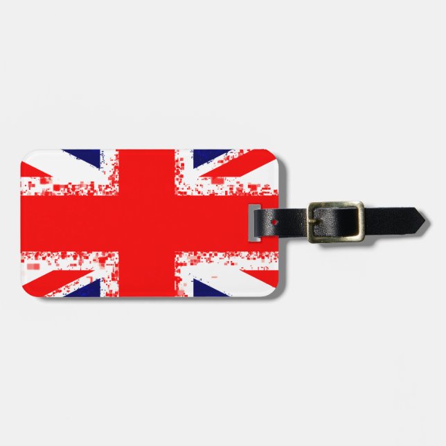 Union jack london flagga uk bagagebricka (Horisontell Framsida)