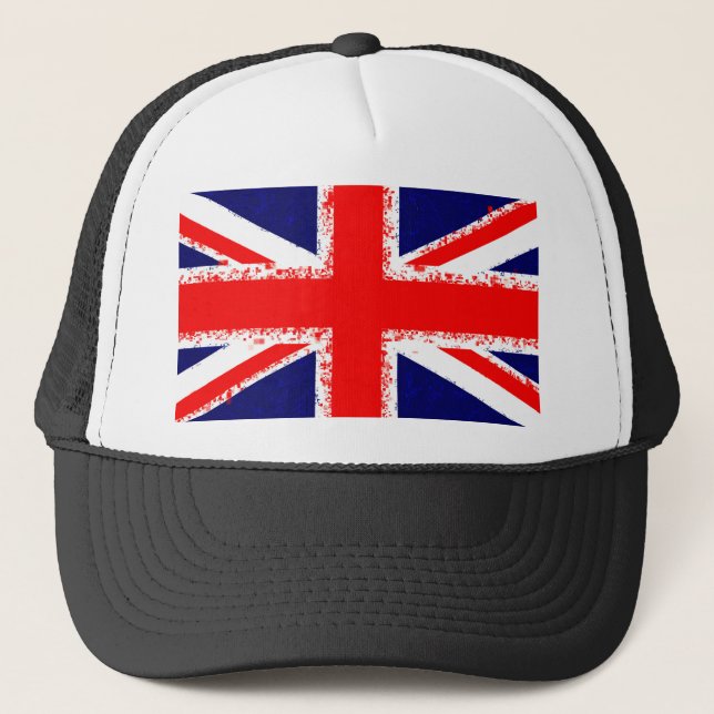 Union jack london flagga uk truckerkeps (Framsida)
