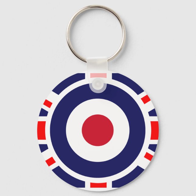 Union Jack Mod England Target Nyckelring (Framsida)
