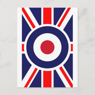 Union Jack Mod England Target Vykort