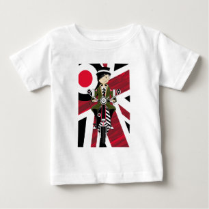 Union Jack Mod Girl på Scooter Tee